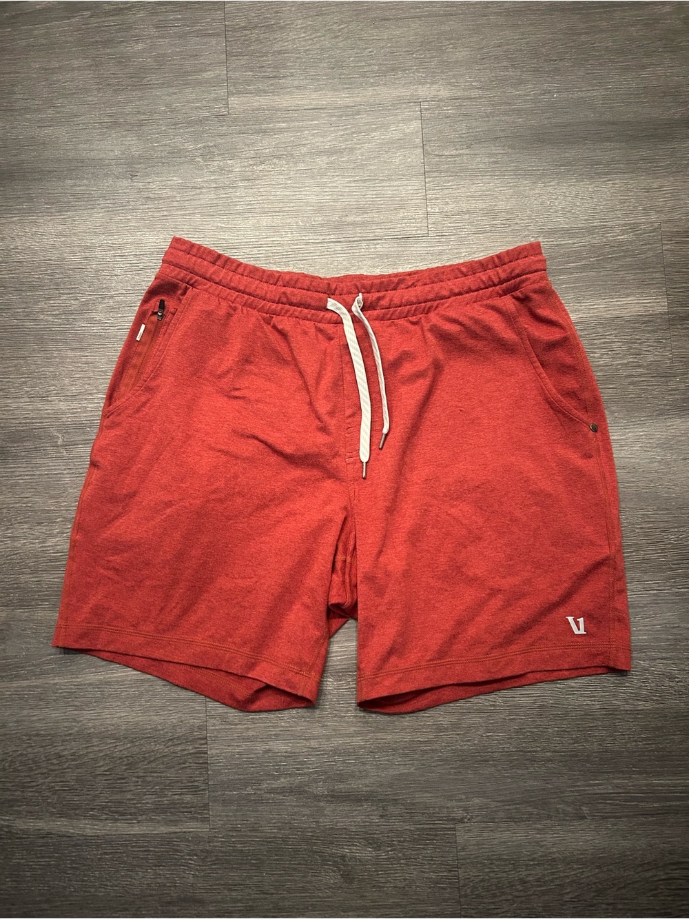 Vuori Red Men's Athletic Drawstring Shorts